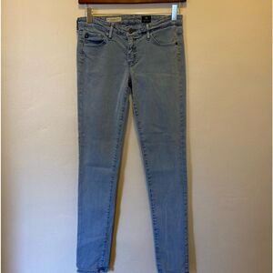 AG Adriano Goldschmied the Legging Ankle Super Skinny light gray denim jeans 27R